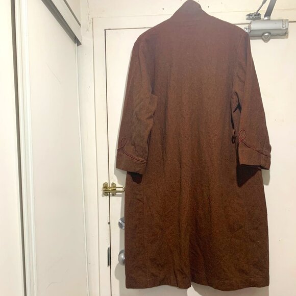 VINTAGE BELTED WOOL ROBE HOUSE COATS SIZE M - Picture 8 of 12
